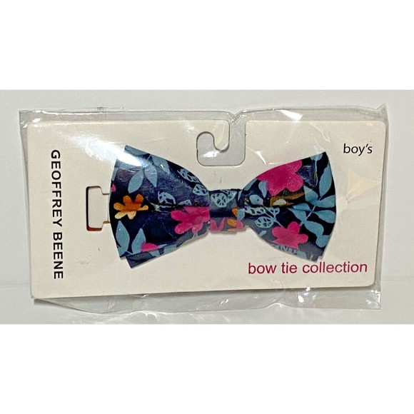 Geoffrey Beene‎ Kids Boys Tied Floral Bow Tie- New - Picture 1 of 2